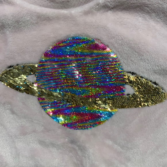(Girls 10-12) pink sequin sweater - Picture 2 of 8